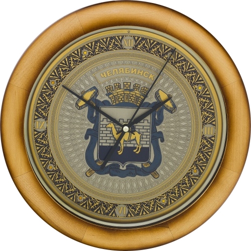 Гравюра на стали - Часы «Герб Челябинска»