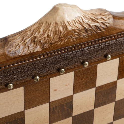 Подарочные шахматы и нарды (2 в 1) «Арарат» с бронзой. 60х60 см.