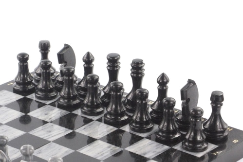 Шахматы шашки нарды 3 в 1 змеевик мрамор