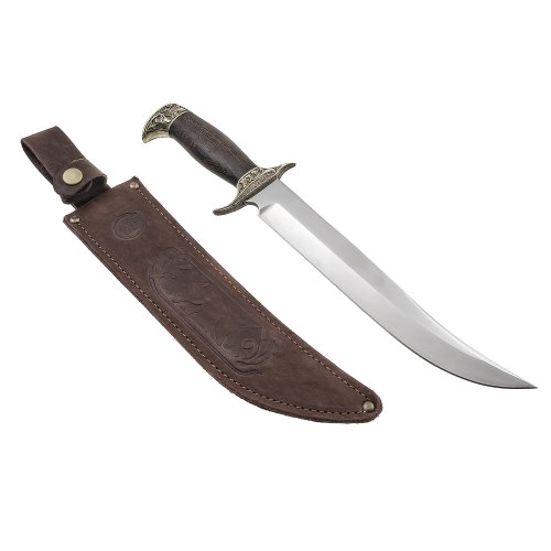 Кованый нож из стали Х12МФ «Шайтан» рукоять из древесины венге и мельхиора