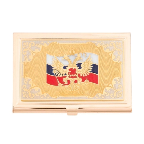 Визитница с логотипом «Герб РФ» с эмалью