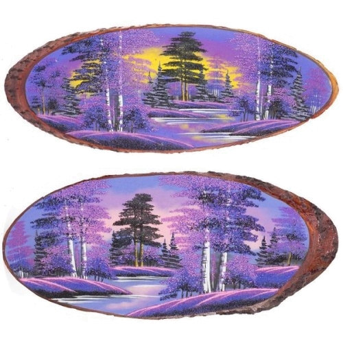 Картина на дереве «Рассвет», горизонтальное 70-75 см