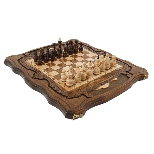 Подарочные шахматы и нарды (2 в 1) c Араратом. 40х40 см. Армения (Haleyan)
