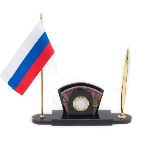 Визитница с флагом России из креноида