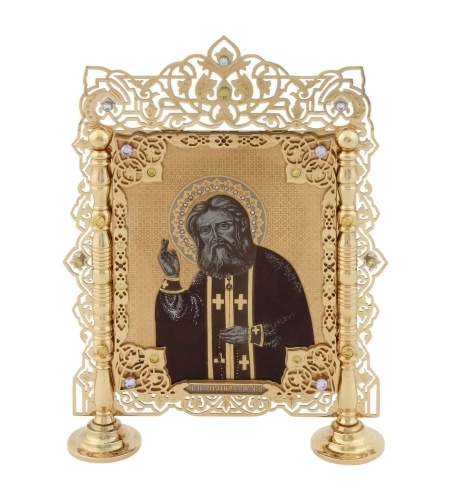 Икона «Серафим Саровский на подставке»