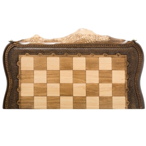Подарочные шахматы и нарды (2 в 1) «Арарат». 52х60 см. 