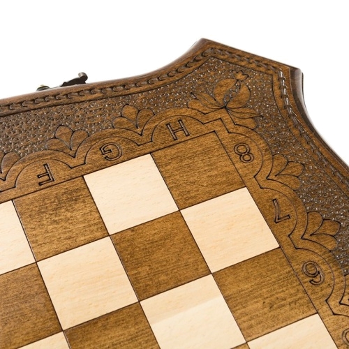 Подарочные шахматы и нарды (2 в 1) «Лоза». 52х52 см. Армения (Ohanyan)