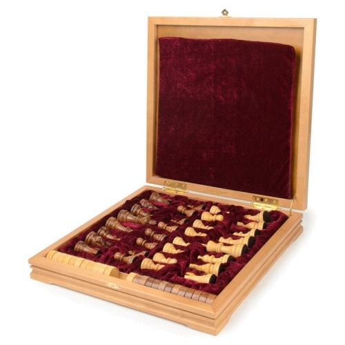 Шахматы подарочные и Шашки (набор 2 в 1) деревянные. 37х37 см.