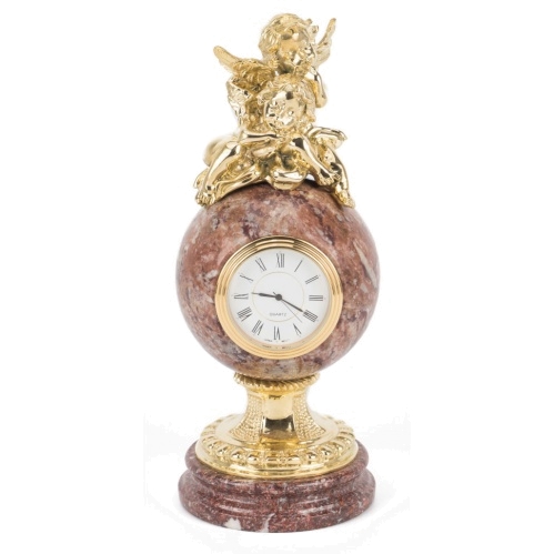 Часы "Два ангела" креноид бронза 90х90х225 мм 2100 гр.