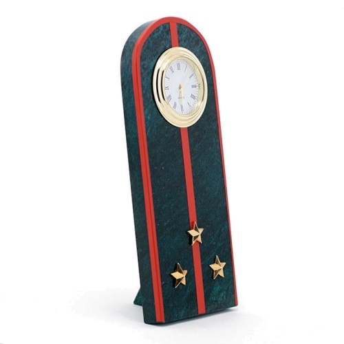 Часы "Погон старший лейтенант МВД" нового образца змеевик 60х40х150 мм 300 гр.