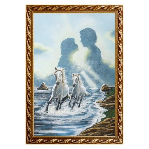 Картина «Бегущие лошади», багет - 40х60 см.