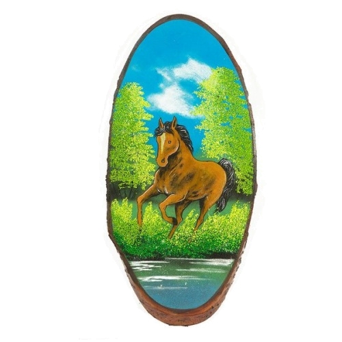 Картина на дереве «Лошадка» вертикальное 65-70 см
