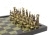 Шахматы "Римские" из бронзы и змеевика 36х36 см