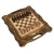 Подарочные шахматы и нарды (2 в 1) c Араратом. Доска 40х46х3 см. с ручкой.