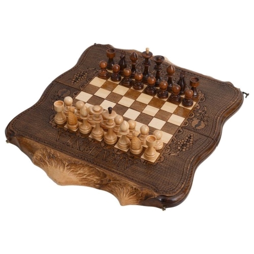 Подарочные шахматы и нарды (2 в 1) «Арарат». 40х40 см. 