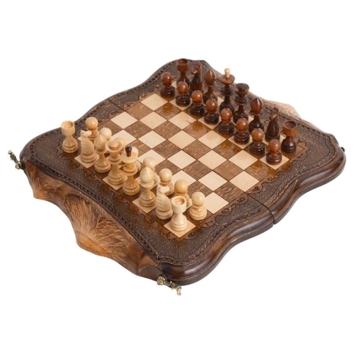 Подарочные шахматы и нарды (2 в 1) «Арарат». 30х30 см. 