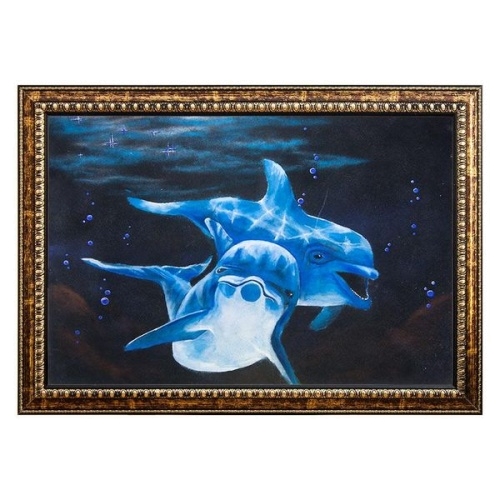 Картина «Дельфины», багет - 50х70 см.