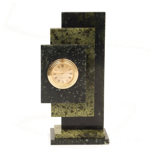 Часы "Стелла" змеевик 90х60х170 мм 550 гр.