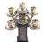 Каминные часы "Охота" с канделябрами  яшма бронза
