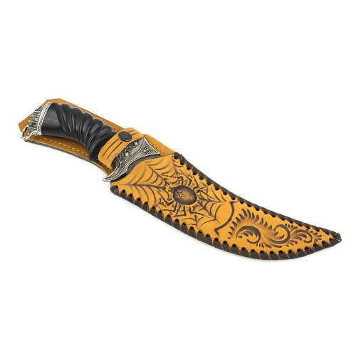 Нож из дамасской стали «Корсар» (Скорпион) резная рукоять из ценных пород древесины