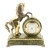 Часы "Конь с попоной" змеевик бронза 165х100х185 мм 2200 гр.
