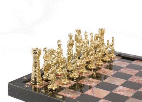 Шахматы "Римские" бронза и креноид 36х36 см
