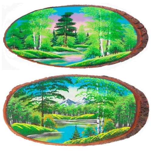 Картина на дереве «Лето», горизонтальное 70-75 см