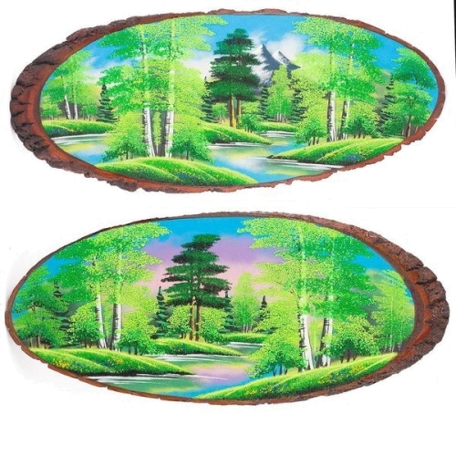 Картина на дереве «Лето», горизонтальное 85-90 см