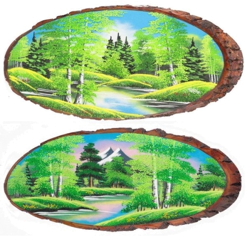 Картина на дереве «Лето», горизонтальное 80-85 см