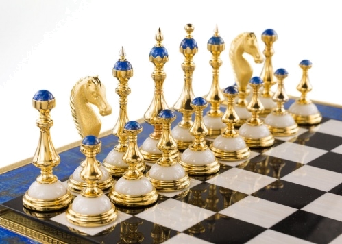 Шахматный ларец "Лазуритовый"