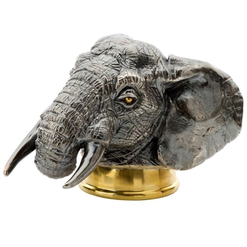 Стопка-перевертыш «Слон с бивнями», серебро с золочением