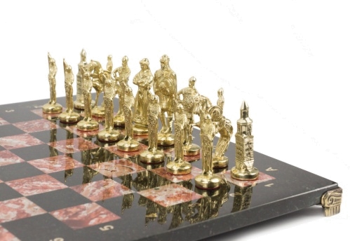 Шахматы "Русские" бронза креноид 40х40 см