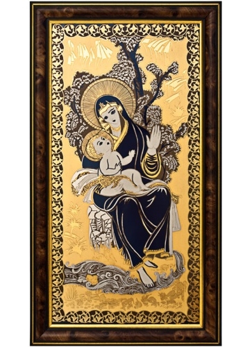 Настенная икона «Мария с младенцем» в раме
