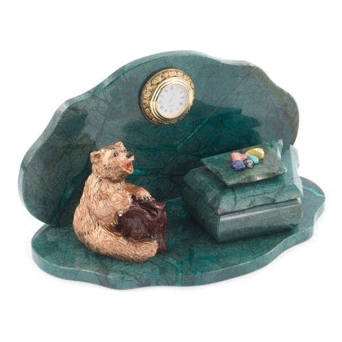 Часы со шкатулкой "Медведь" 265х135х145 мм