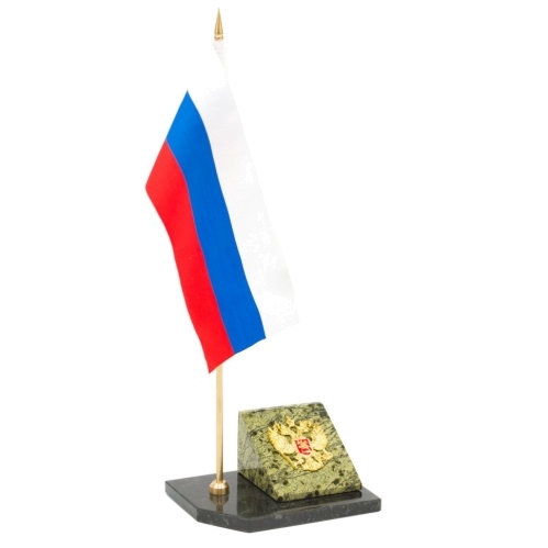 Флагшток с гербом России змеевик