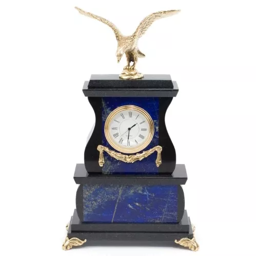 Часы "Орел" лазурит 150х75х250 мм 1850 гр.